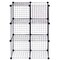 Costway 6 Cube Grid Wire Organizer Wardrobe Shelves Bookcase DIY